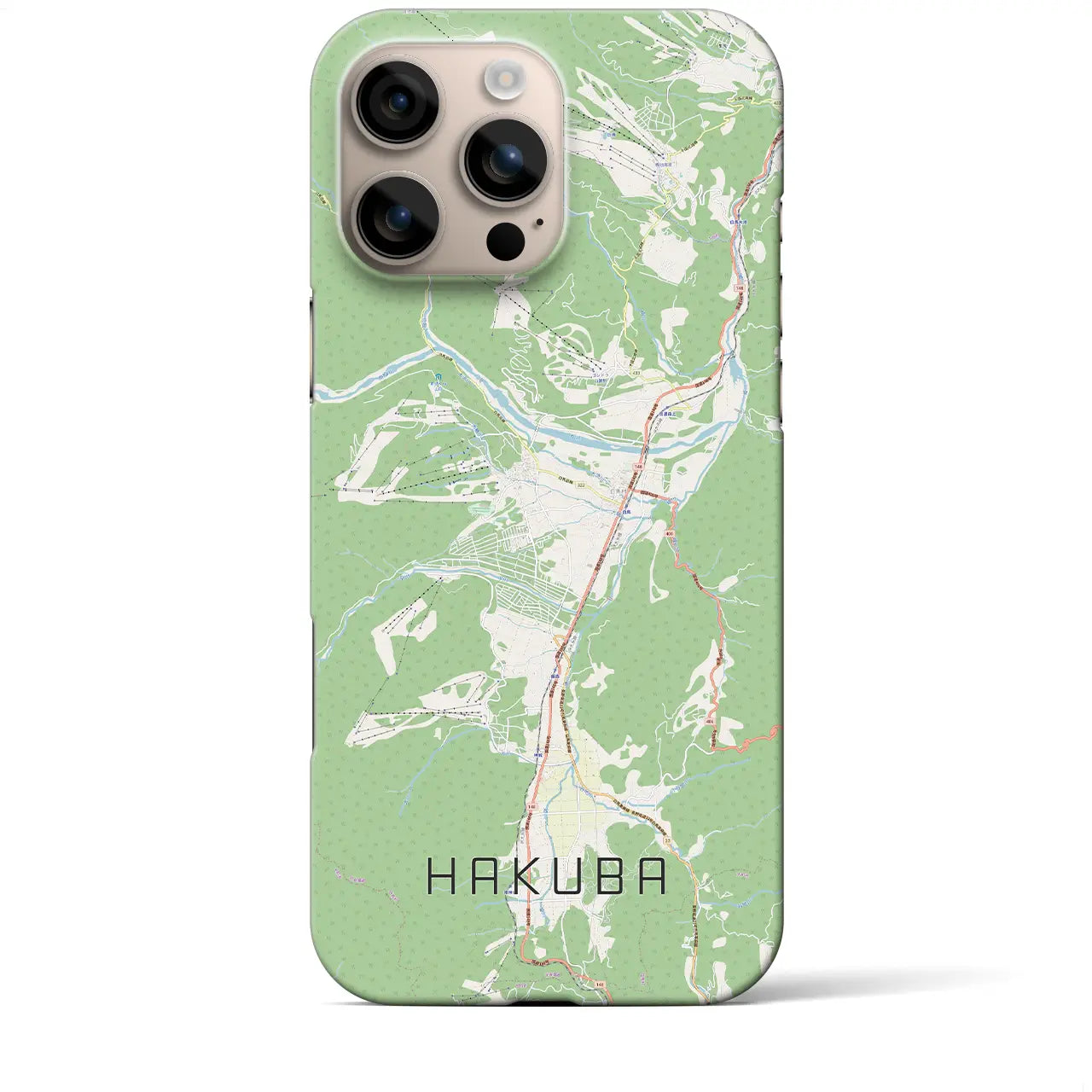 【白馬(長野県)】地図柄iPhoneケース(バックカバータイプ)
