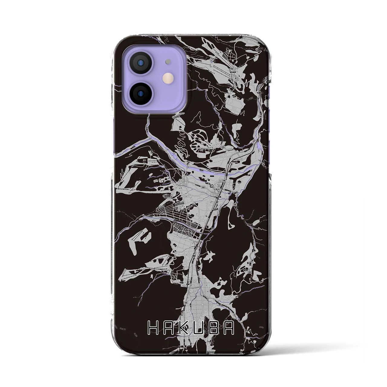 【白馬(長野県)】地図柄iPhoneケース(クリアタイプ)