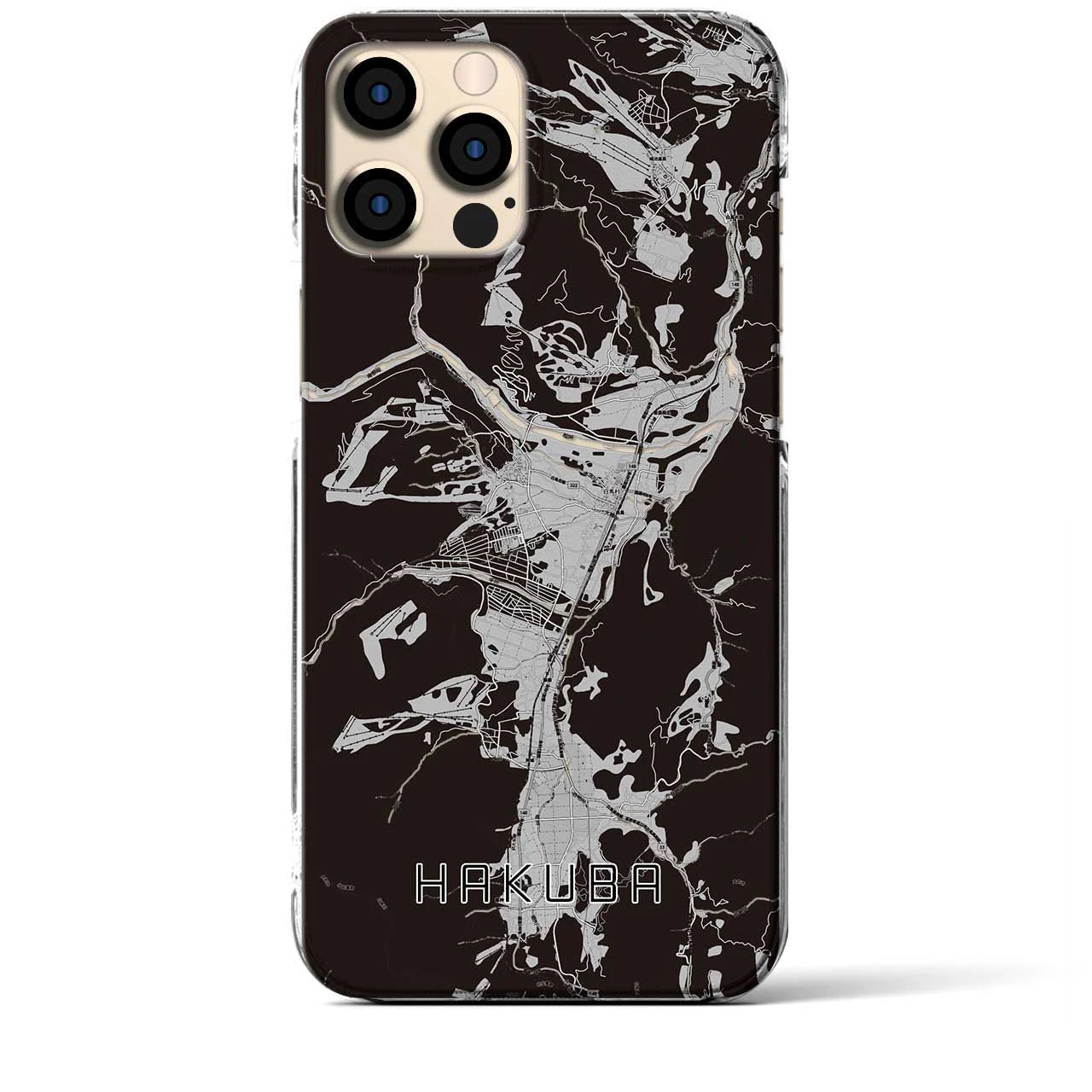 【白馬(長野県)】地図柄iPhoneケース(クリアタイプ)