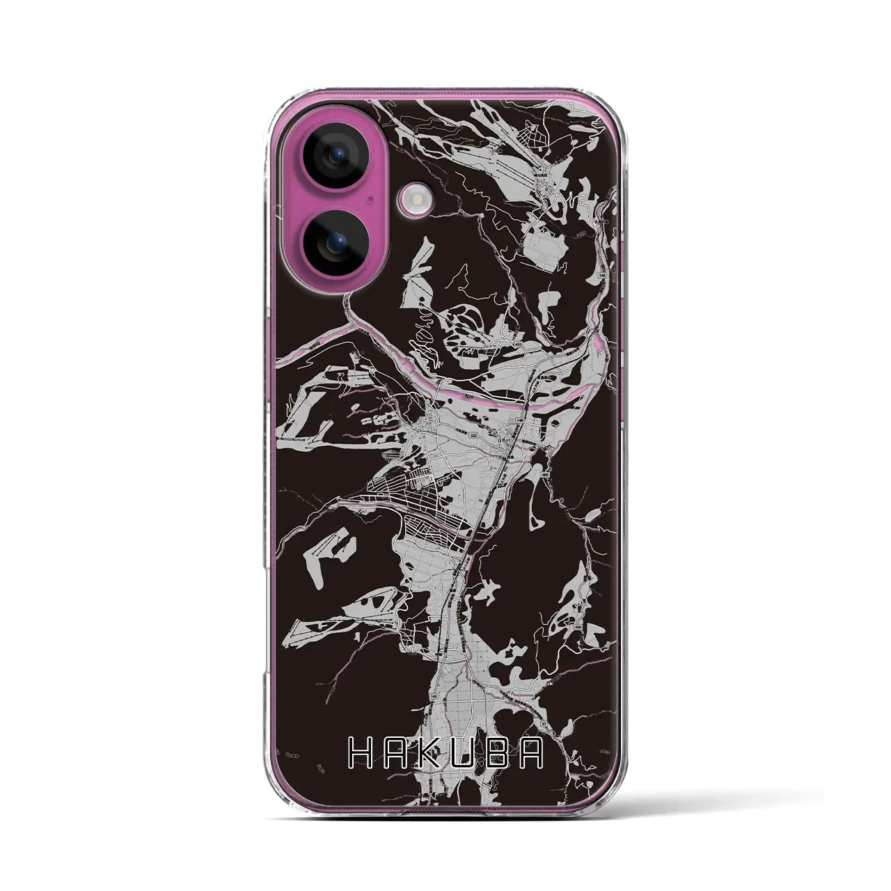 【白馬(長野県)】地図柄iPhoneケース(クリアタイプ)