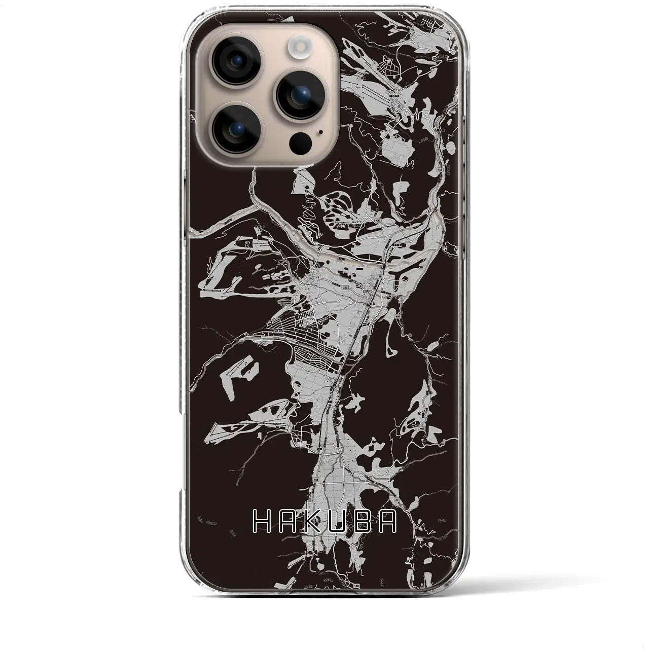 【白馬(長野県)】地図柄iPhoneケース(クリアタイプ)