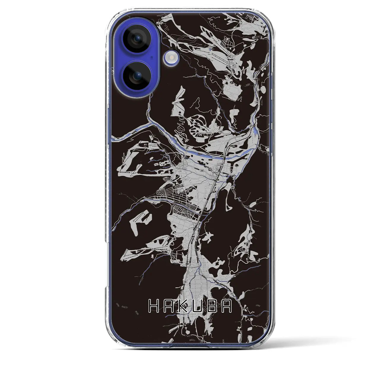 【白馬(長野県)】地図柄iPhoneケース(クリアタイプ)