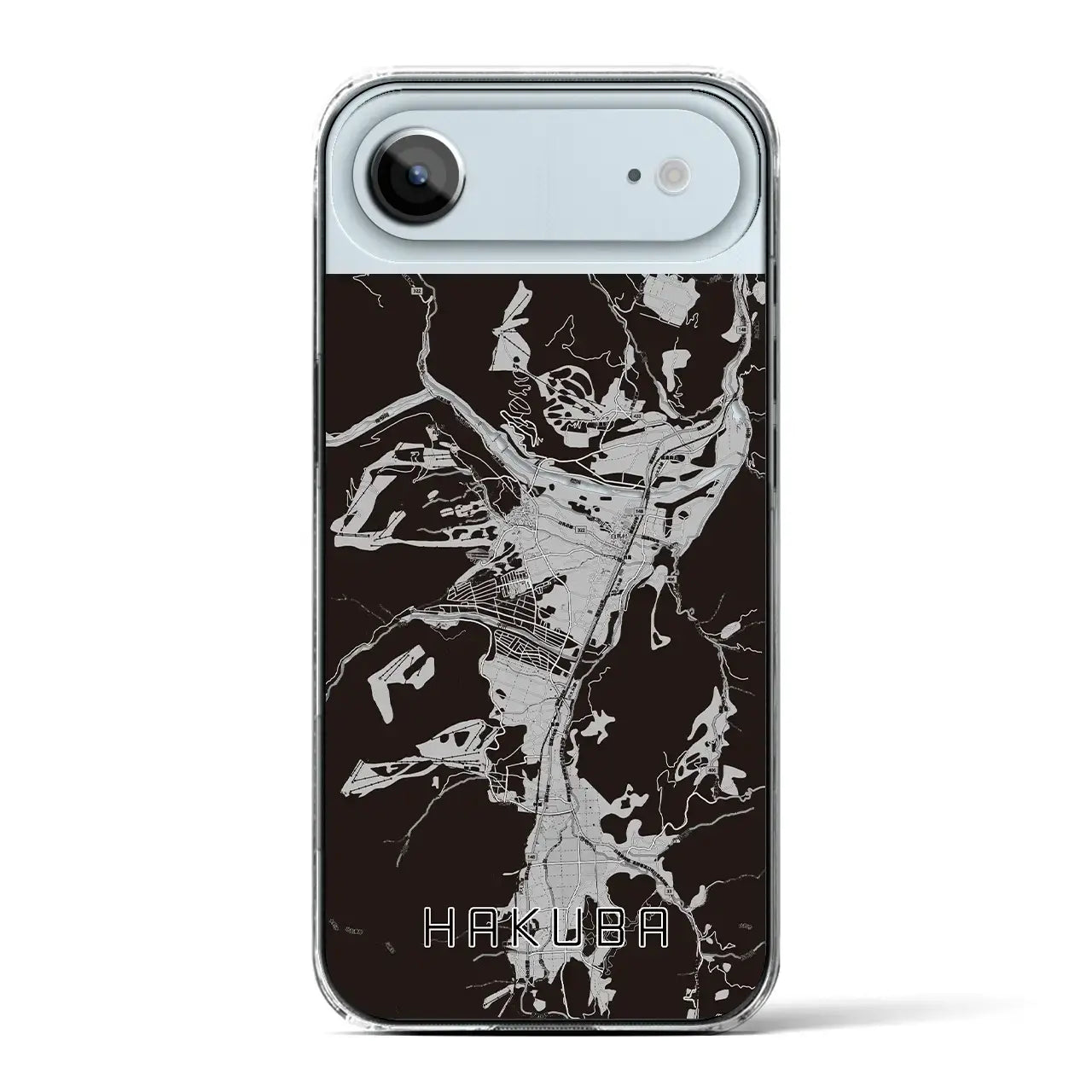 【白馬(長野県)】地図柄iPhoneケース(クリアタイプ)