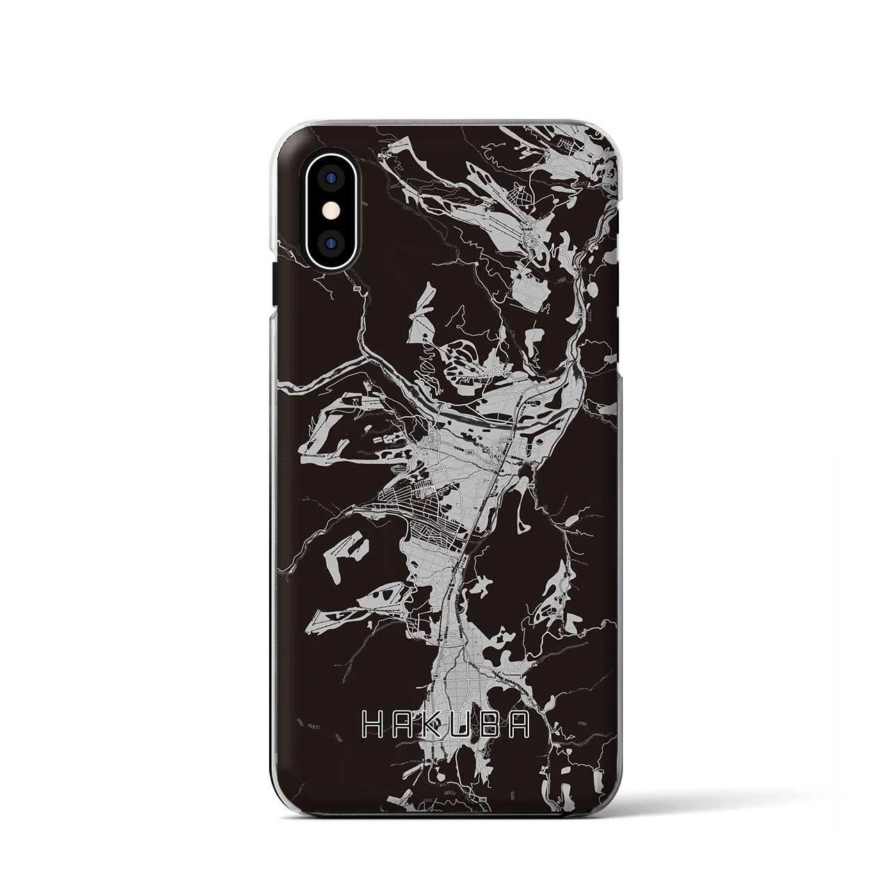 【白馬(長野県)】地図柄iPhoneケース(クリアタイプ)