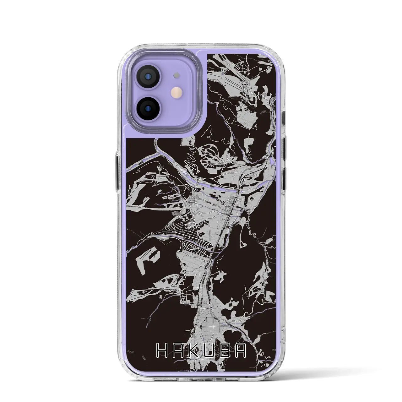 【白馬(長野県)】地図柄iPhoneケース(MagSafeタイプ)