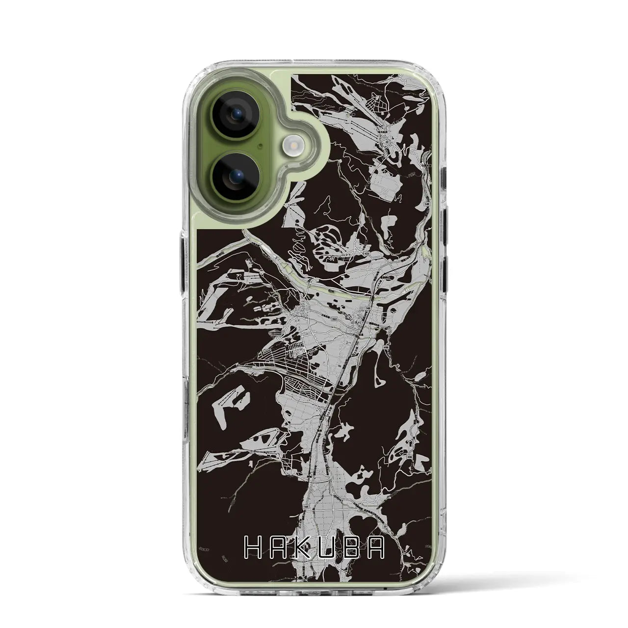 【白馬(長野県)】地図柄iPhoneケース(MagSafeタイプ)