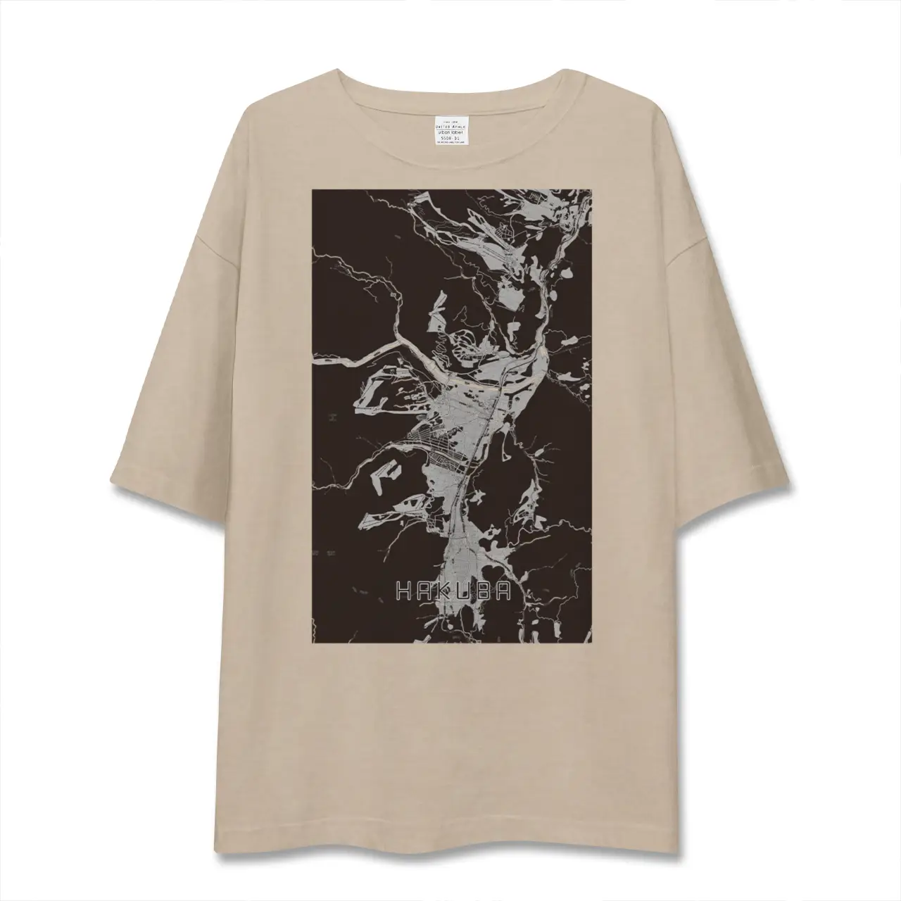 【白馬(長野県)】地図柄ビッグシルエットTシャツ