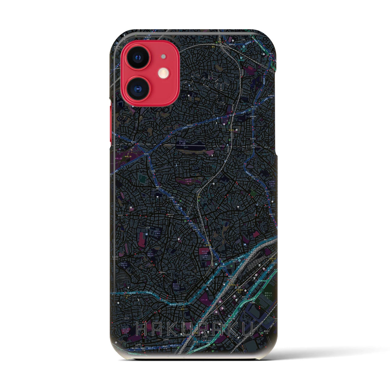 【白楽(神奈川県)】地図柄iPhoneケース(バックカバータイプ)