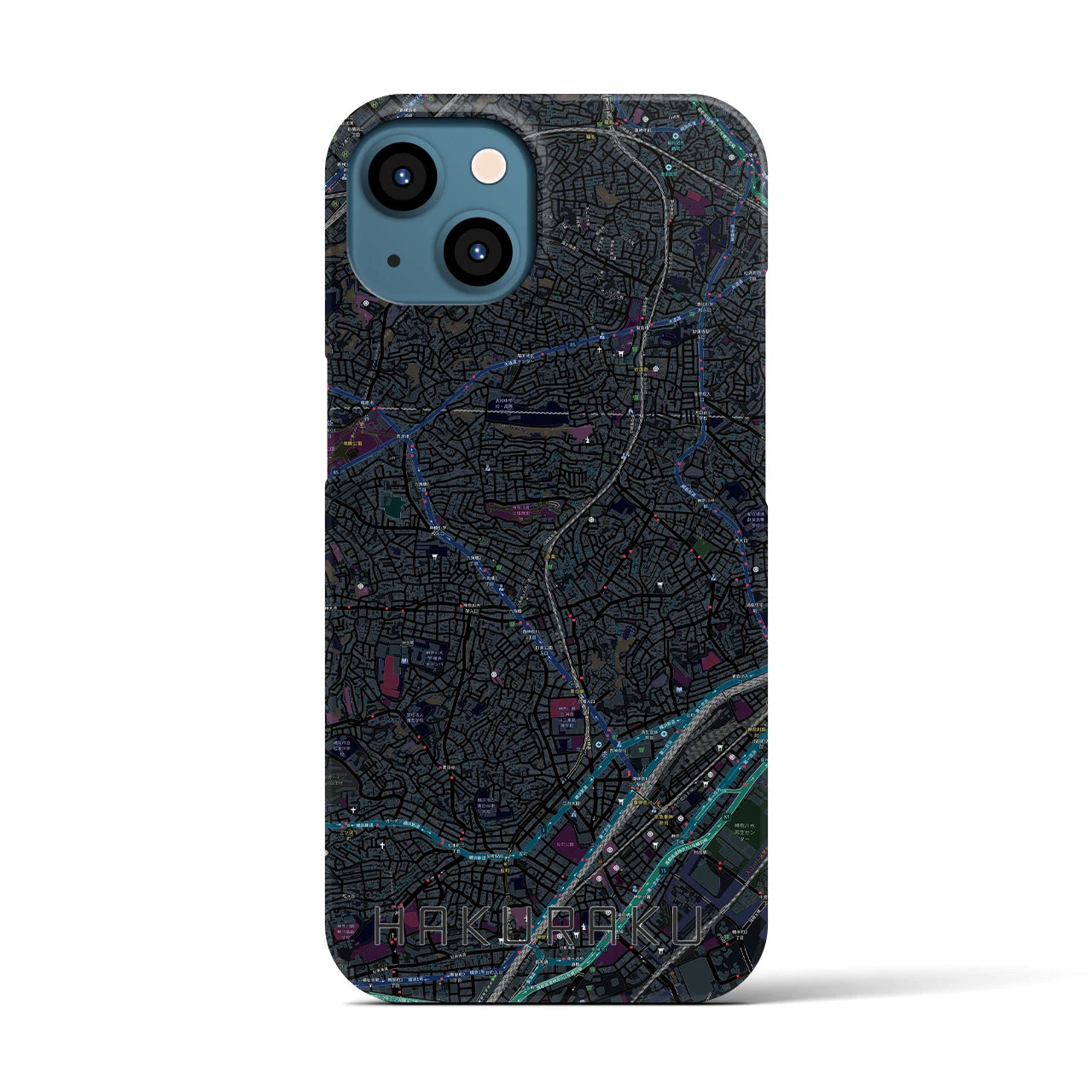 【白楽(神奈川県)】地図柄iPhoneケース(バックカバータイプ)