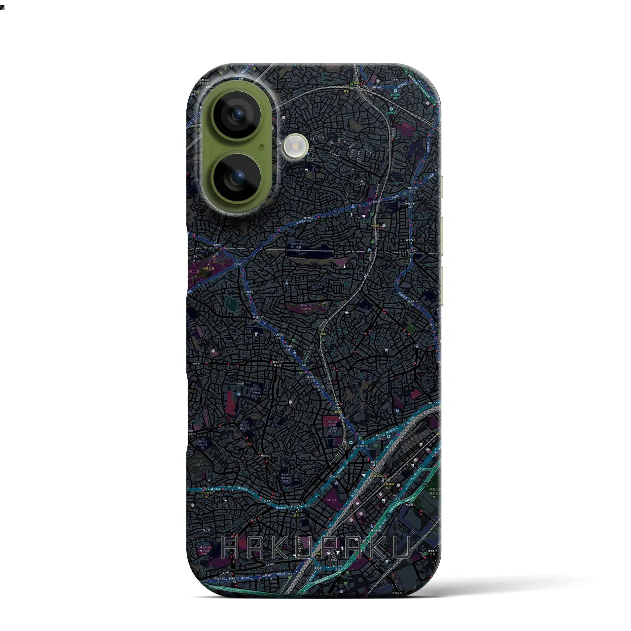 【白楽(神奈川県)】地図柄iPhoneケース(バックカバータイプ)