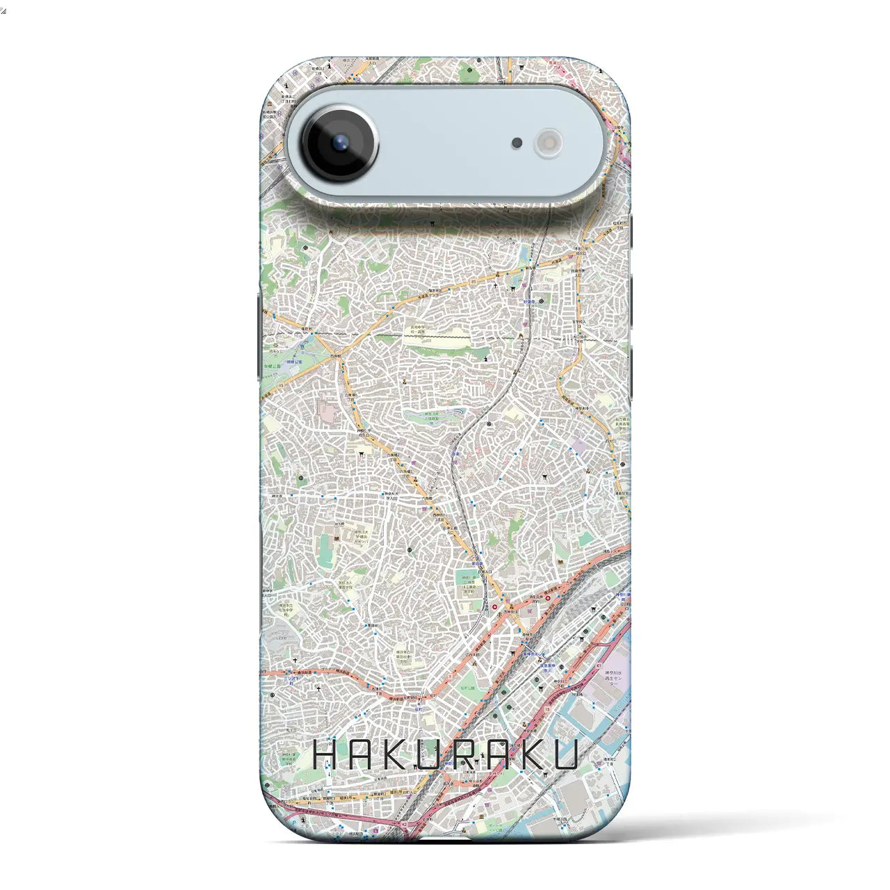 【白楽(神奈川県)】地図柄iPhoneケース(バックカバータイプ)