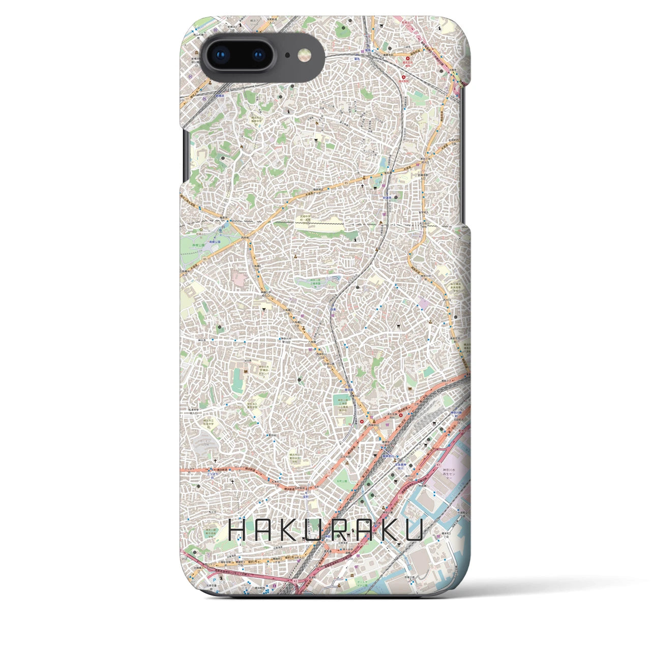 【白楽(神奈川県)】地図柄iPhoneケース(バックカバータイプ)