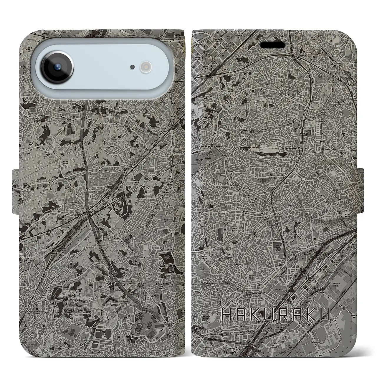 【白楽(神奈川県)】地図柄iPhoneケース(手帳タイプ)