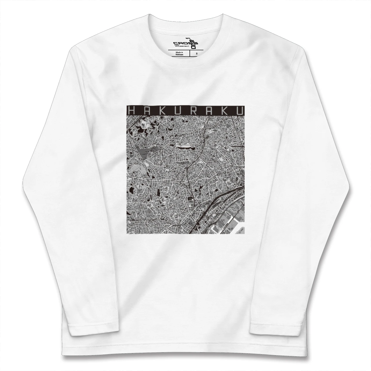 【白楽(神奈川県)】地図柄ロングスリーブTシャツ