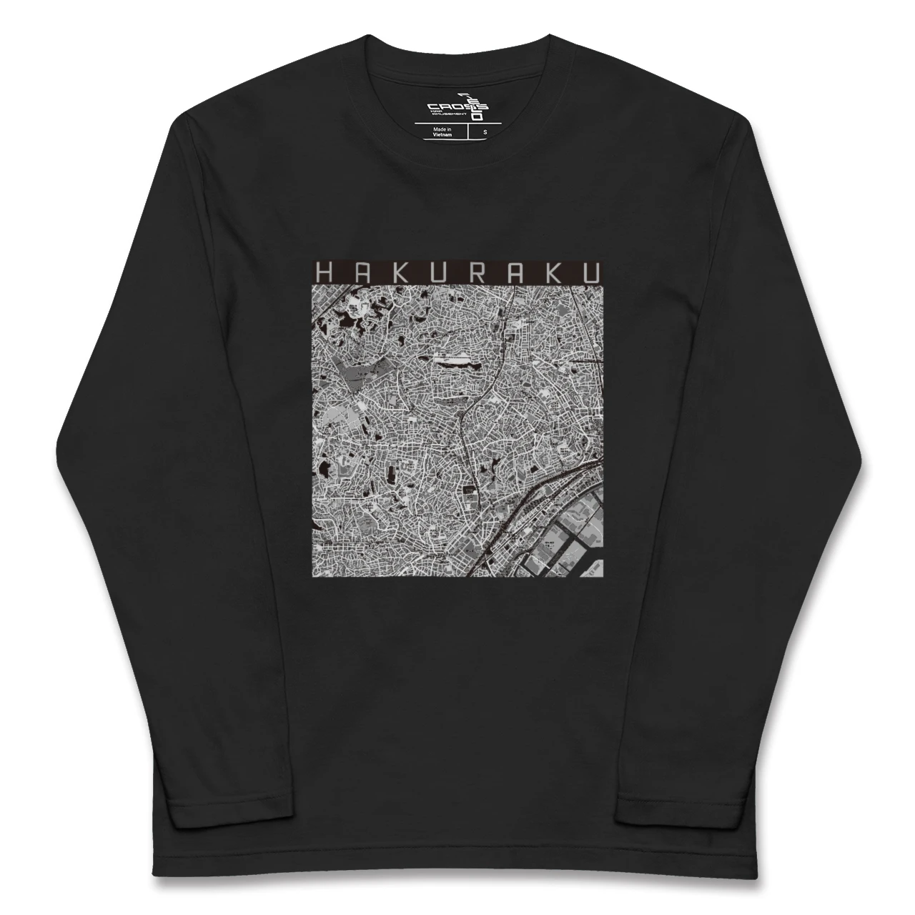 【白楽(神奈川県)】地図柄ロングスリーブTシャツ