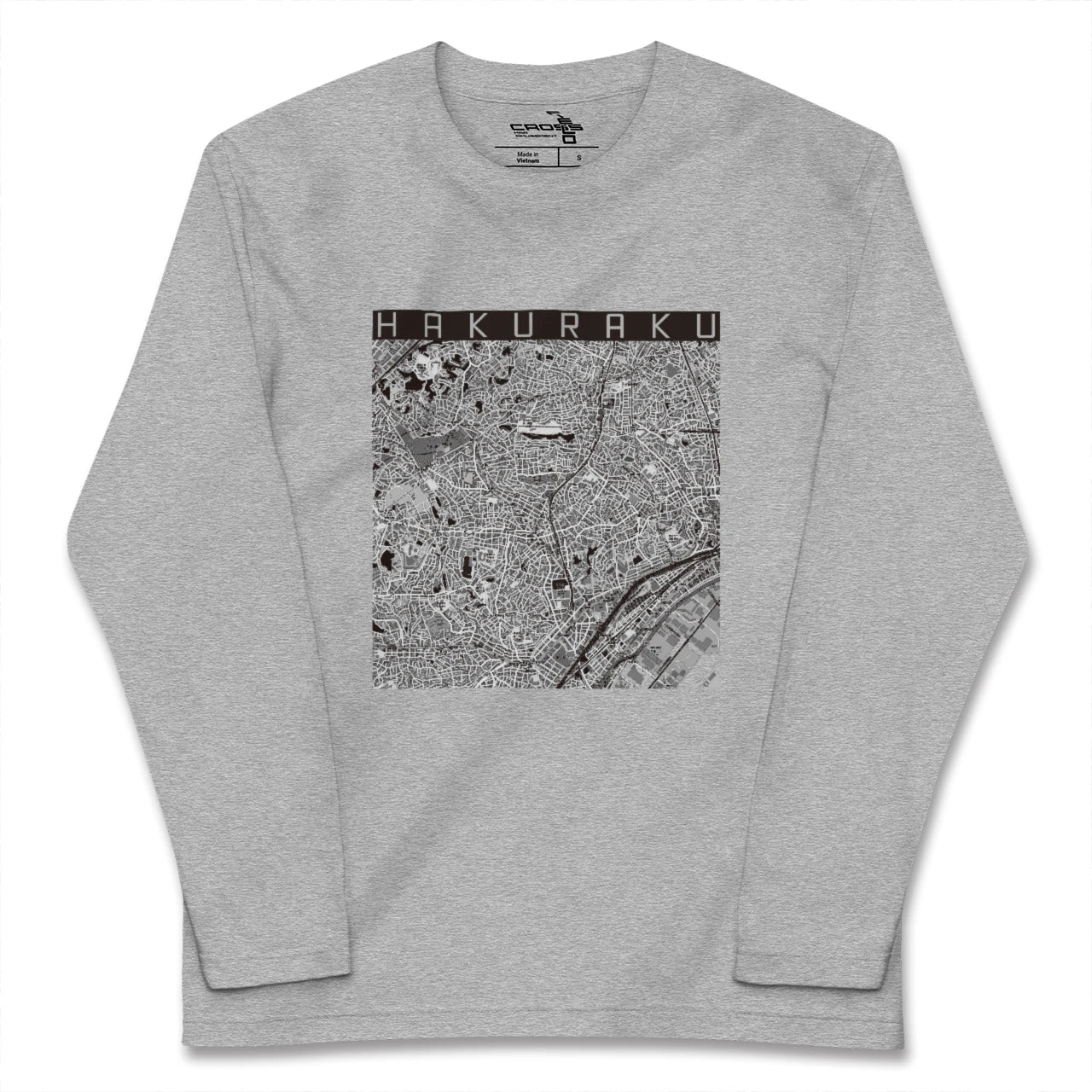 【白楽(神奈川県)】地図柄ロングスリーブTシャツ