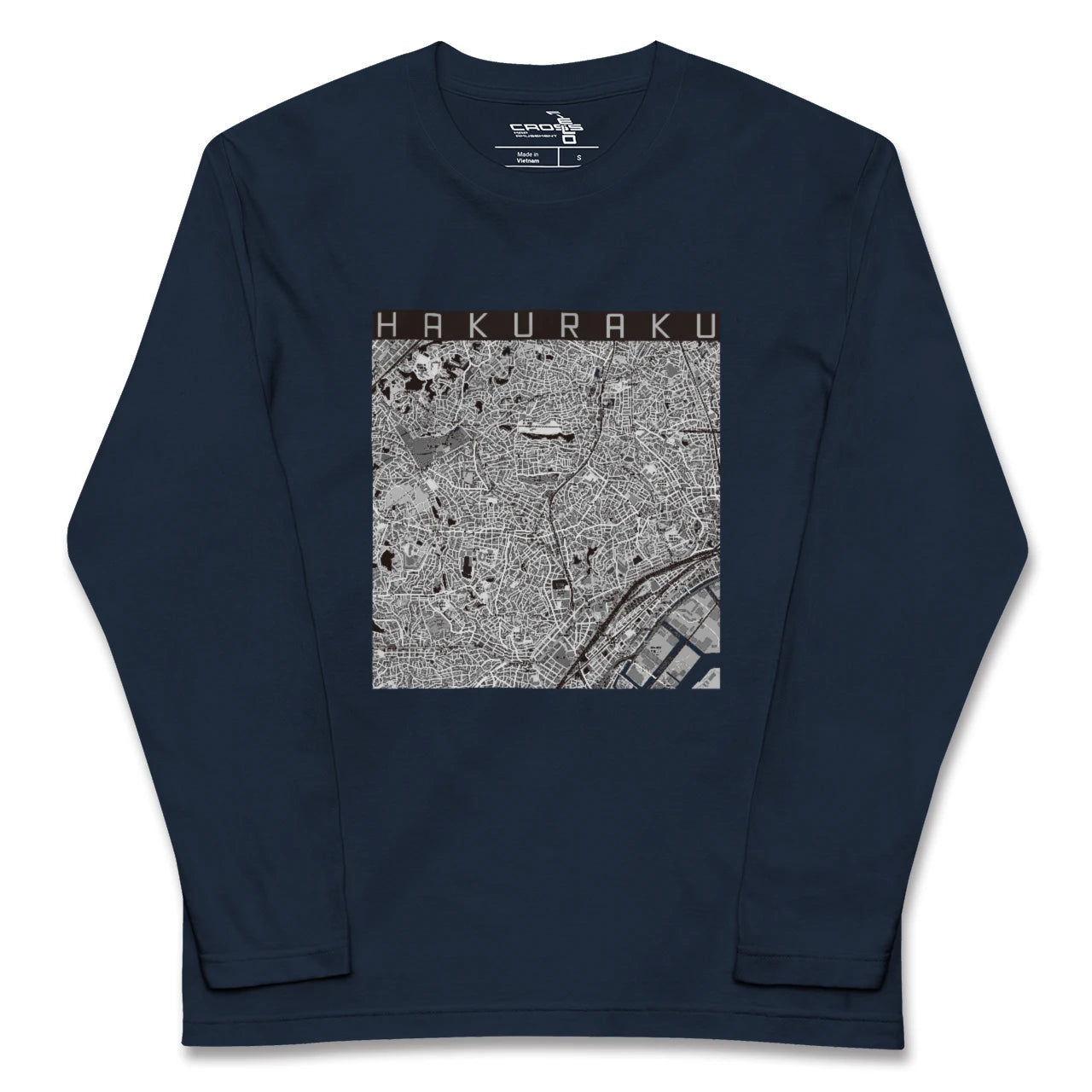 【白楽(神奈川県)】地図柄ロングスリーブTシャツ