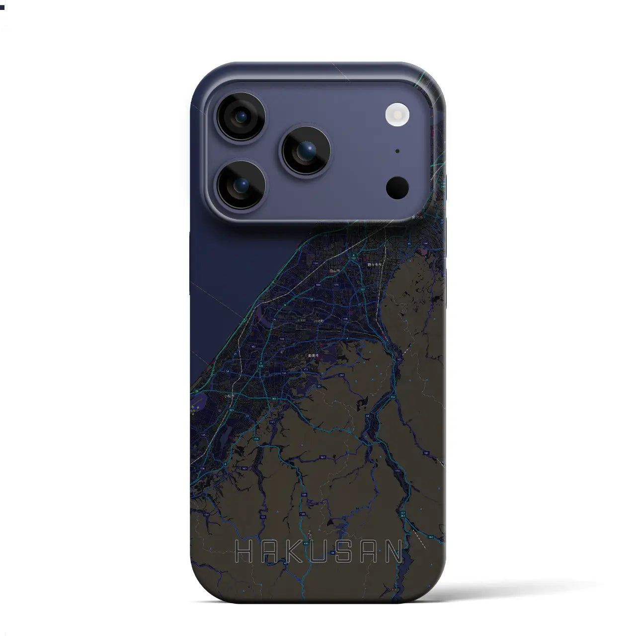 【白山(石川県)】地図柄iPhoneケース(バックカバータイプ)