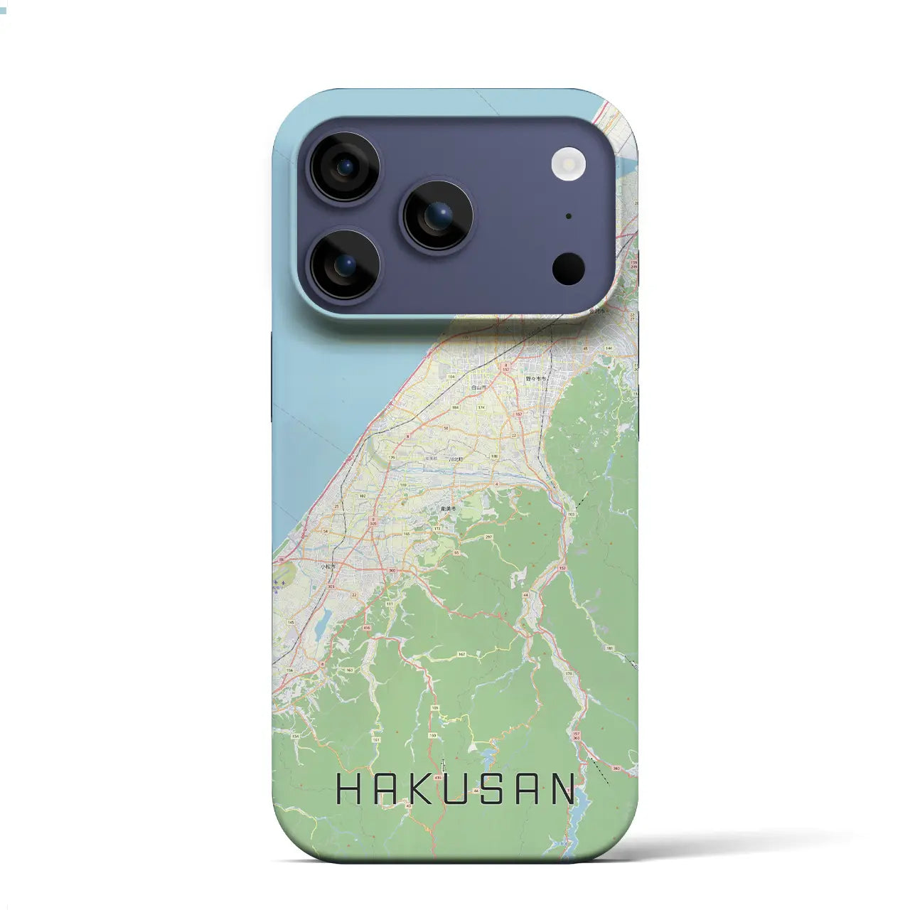 【白山(石川県)】地図柄iPhoneケース(バックカバータイプ)ナチュラル・iPhone 17 Pro Max 用