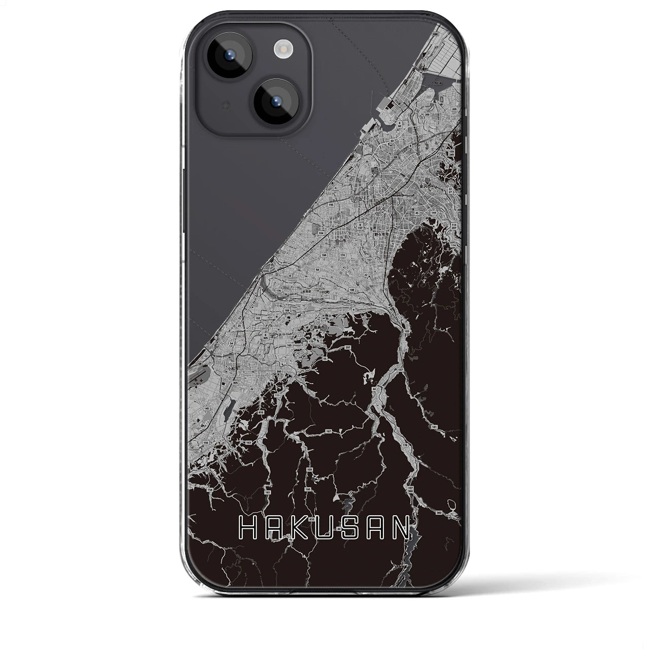 【白山(石川県)】地図柄iPhoneケース(クリアタイプ)