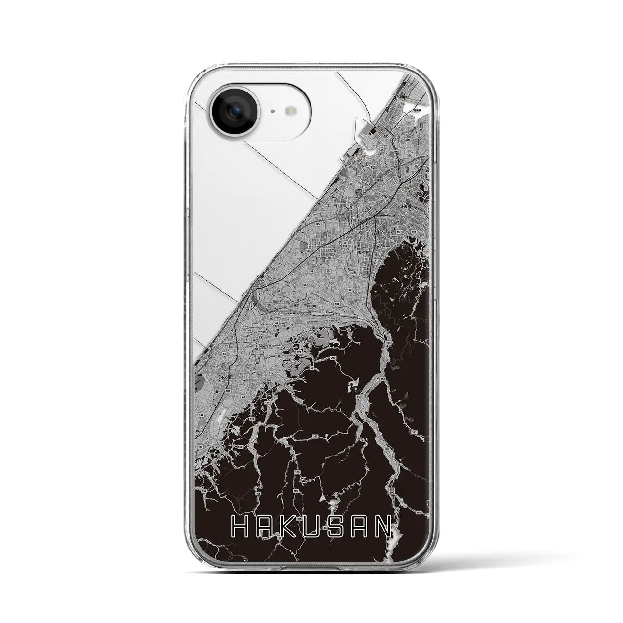 【白山(石川県)】地図柄iPhoneケース(クリアタイプ)