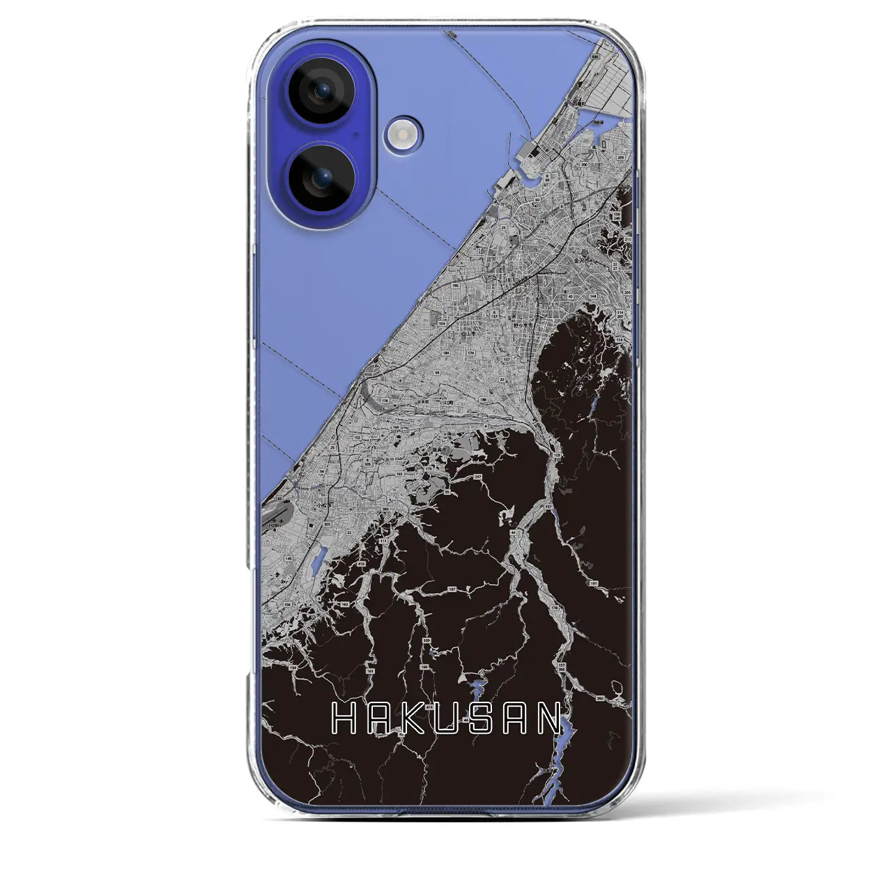 【白山(石川県)】地図柄iPhoneケース(クリアタイプ)