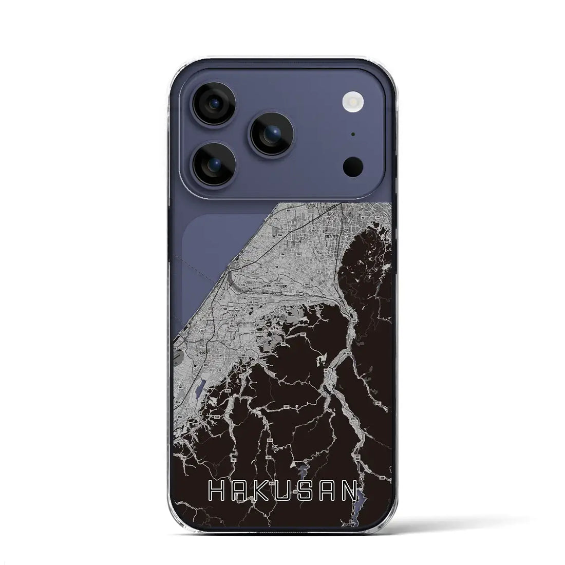 【白山(石川県)】地図柄iPhoneケース(クリアタイプ)