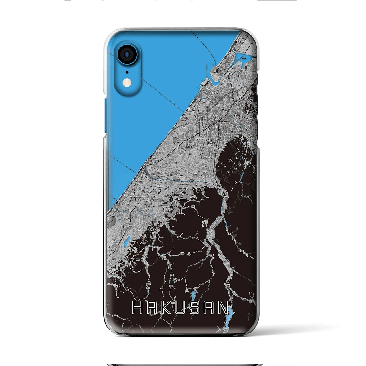 【白山(石川県)】地図柄iPhoneケース(クリアタイプ)