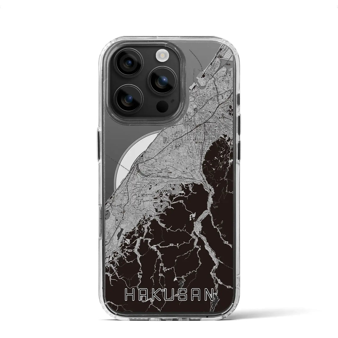 【白山(石川県)】地図柄iPhoneケース(MagSafeタイプ)