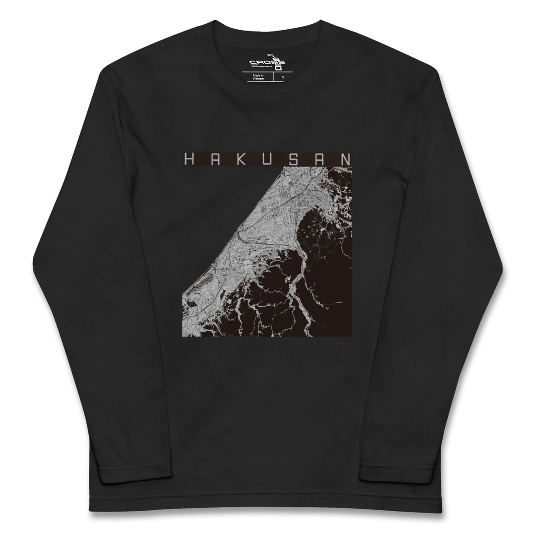 【白山(石川県)(石川県)】地図柄ロングスリーブTシャツ