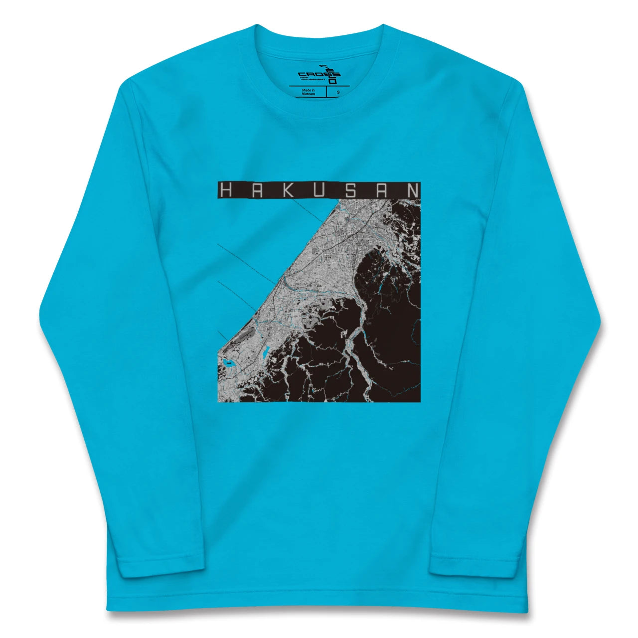 【白山(石川県)(石川県)】地図柄ロングスリーブTシャツ