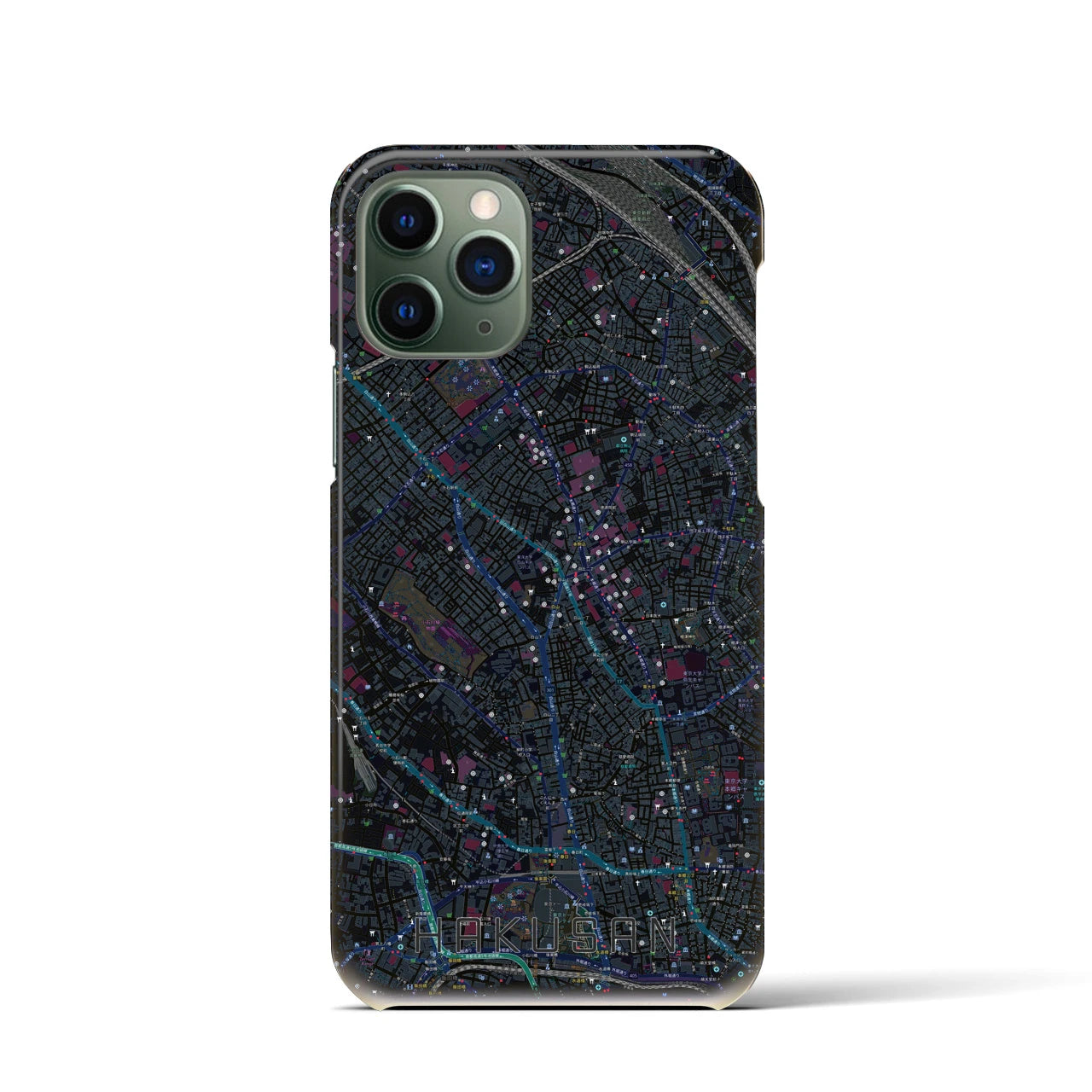 【白山(東京都)】地図柄iPhoneケース(バックカバータイプ)