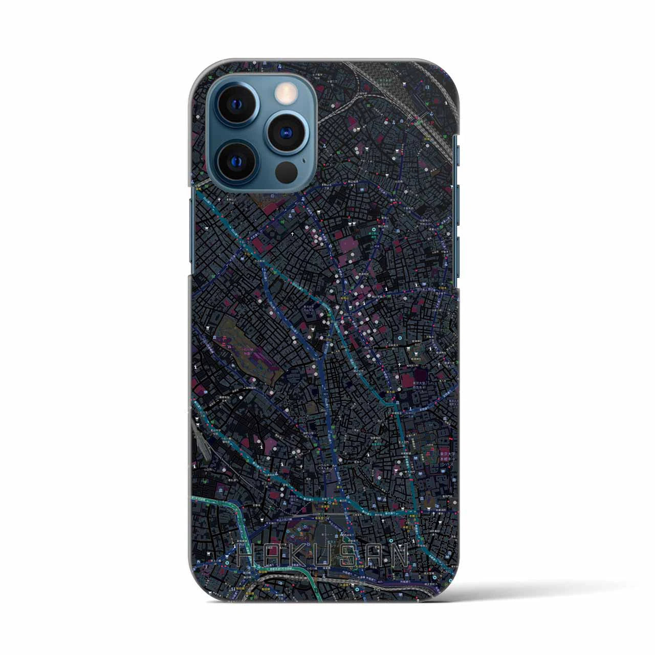 【白山(東京都)】地図柄iPhoneケース(バックカバータイプ)