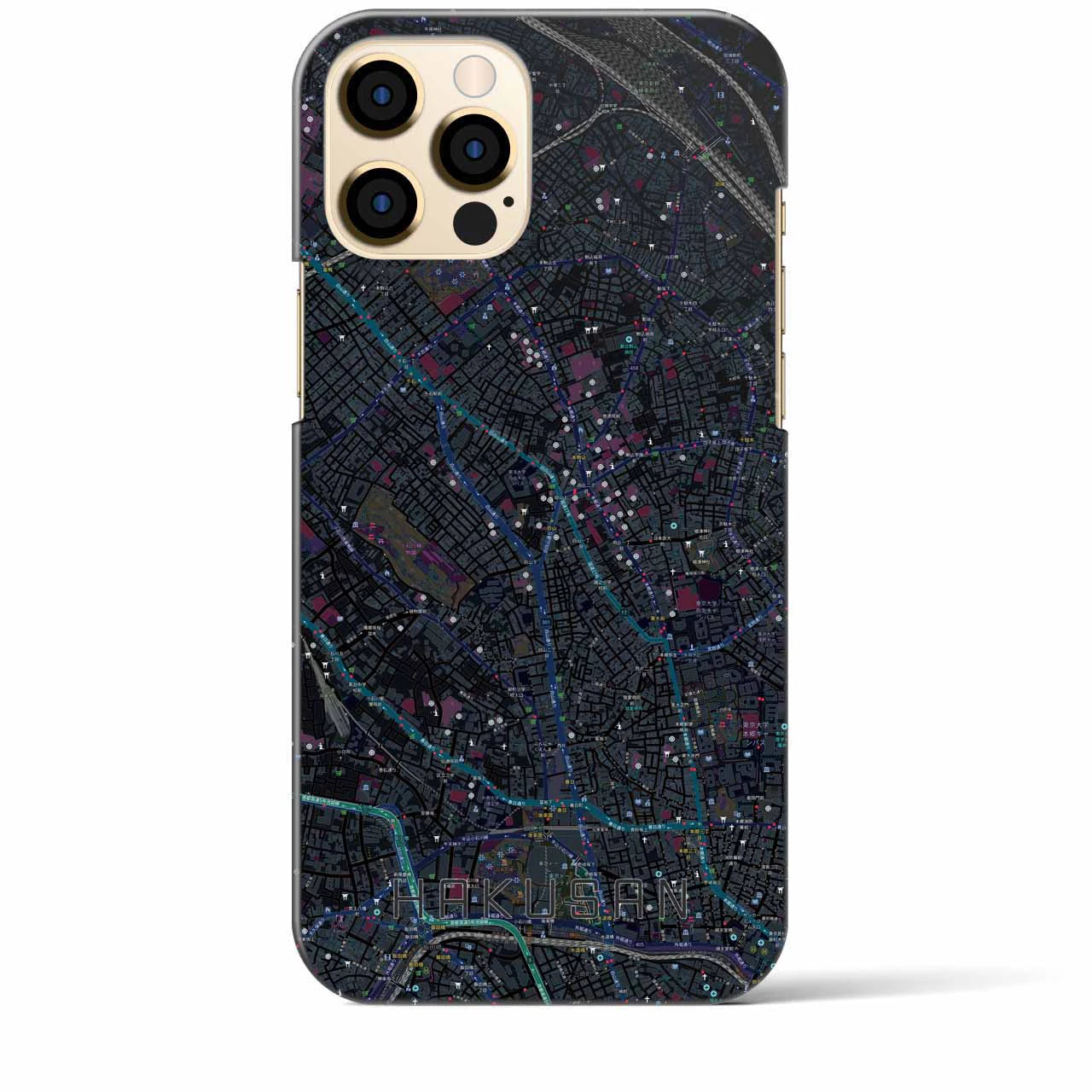 【白山(東京都)】地図柄iPhoneケース(バックカバータイプ)