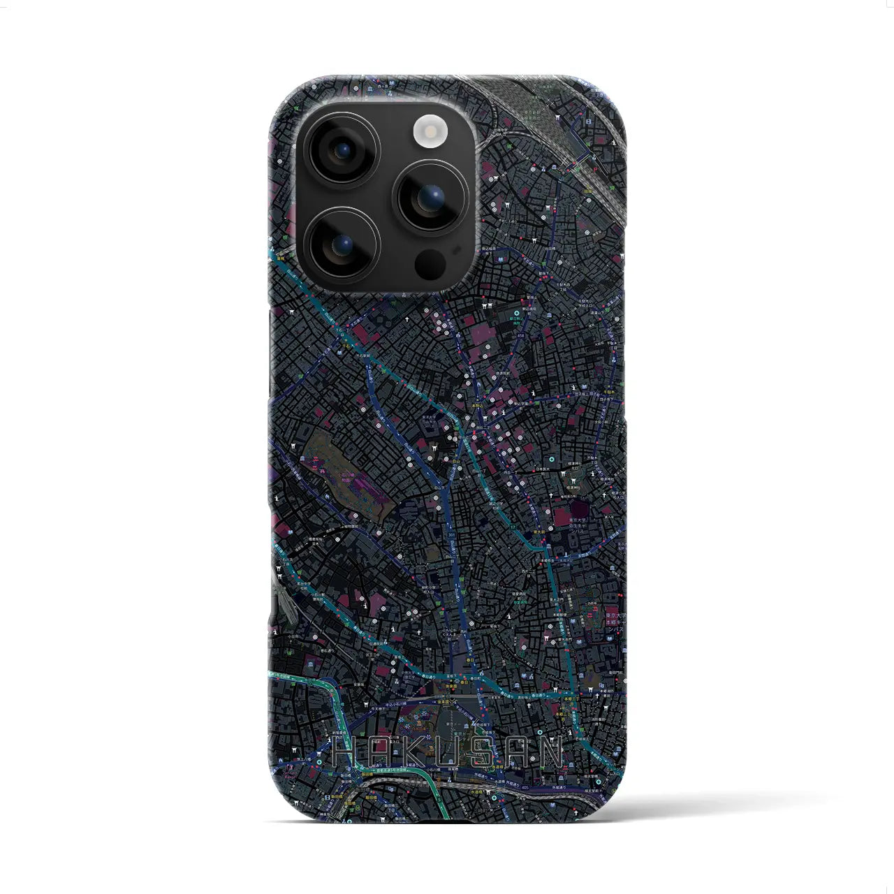 【白山(東京都)】地図柄iPhoneケース(バックカバータイプ)