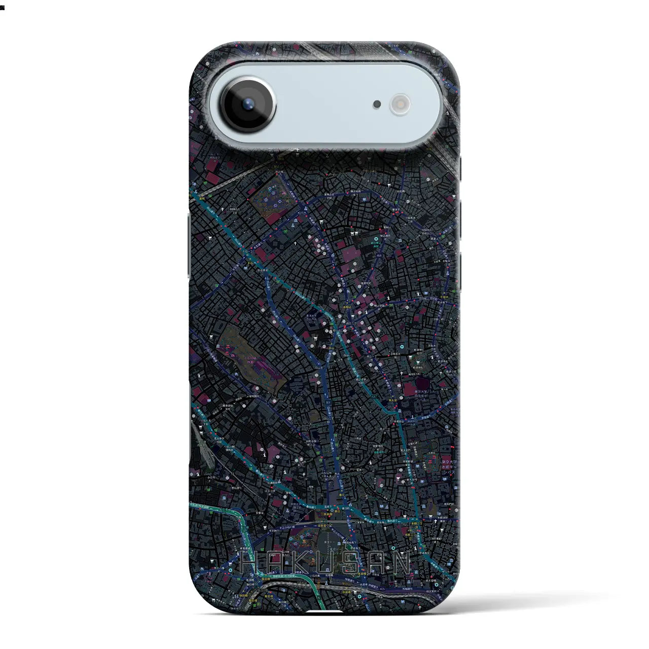 【白山(東京都)】地図柄iPhoneケース(バックカバータイプ)