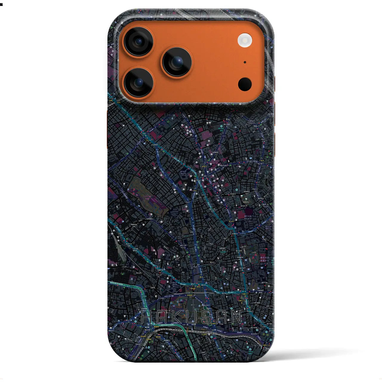 【白山(東京都)】地図柄iPhoneケース(バックカバータイプ)