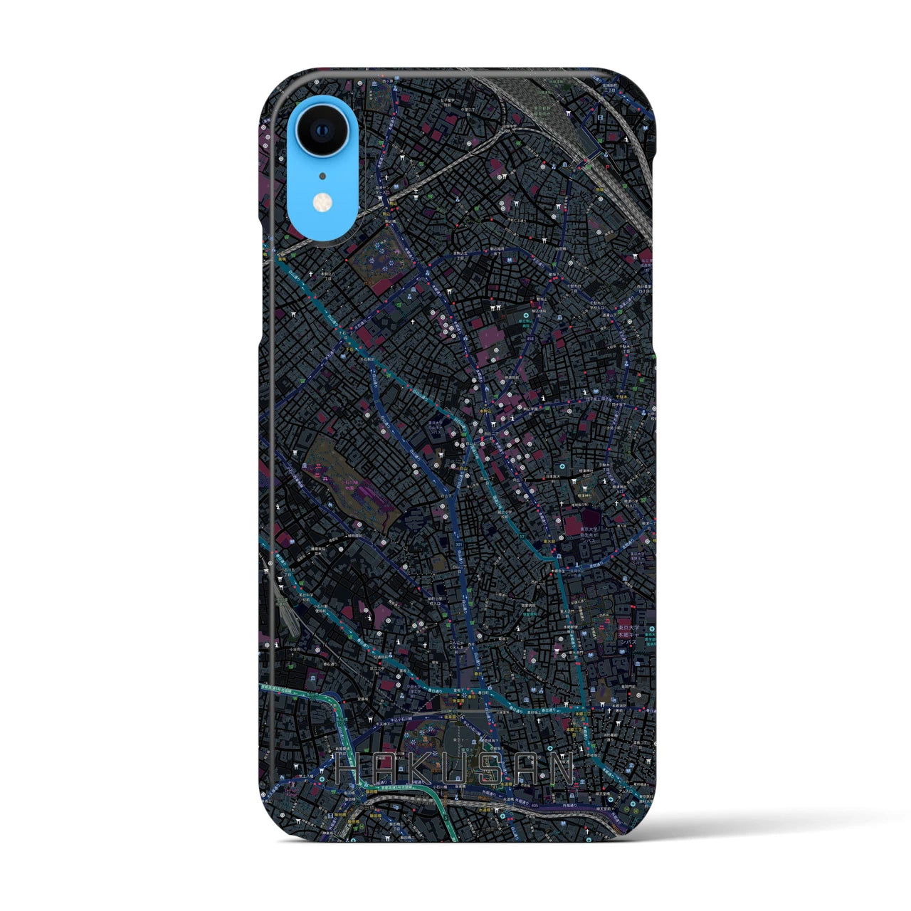 【白山(東京都)】地図柄iPhoneケース(バックカバータイプ)