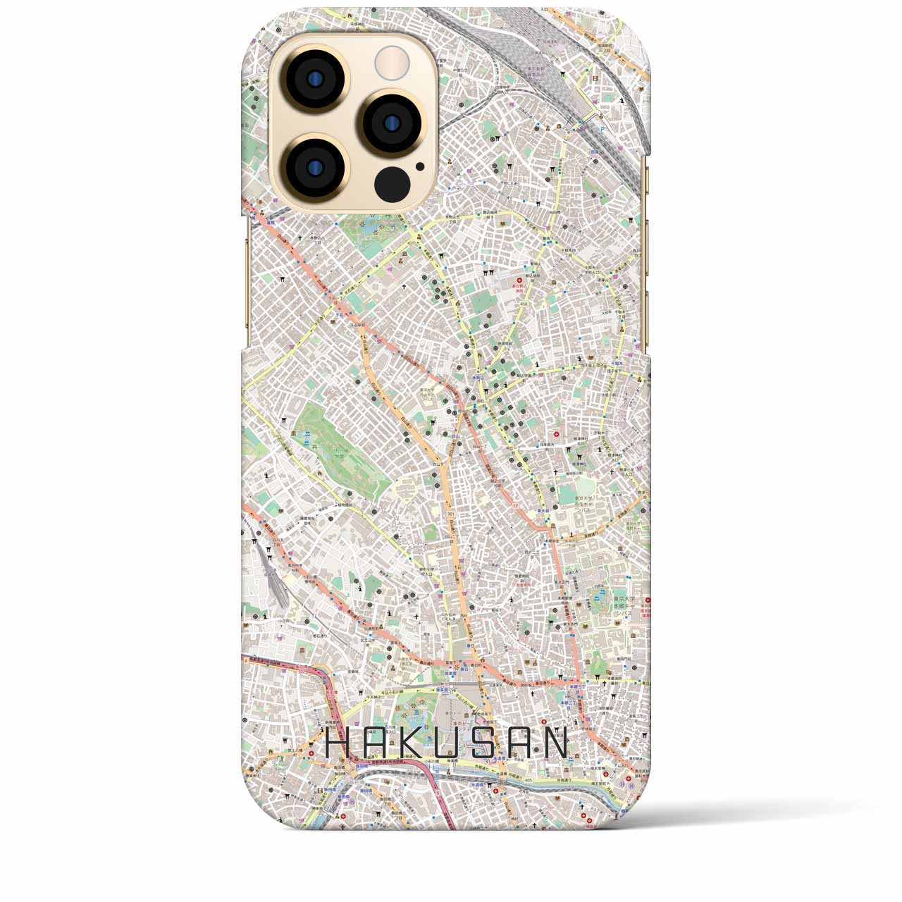 【白山(東京都)】地図柄iPhoneケース(バックカバータイプ)