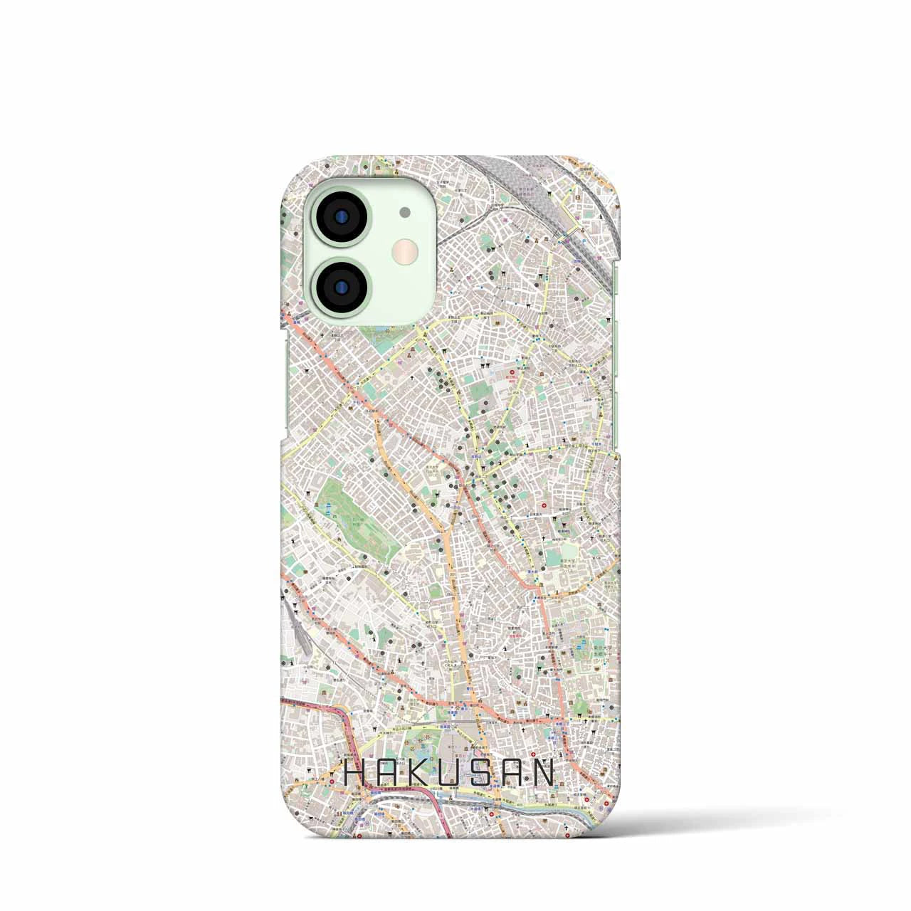 【白山(東京都)】地図柄iPhoneケース(バックカバータイプ)