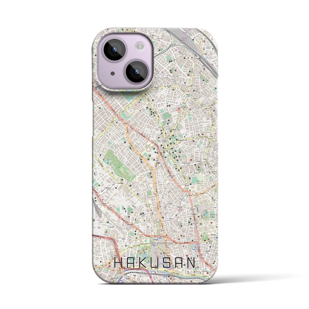 【白山(東京都)】地図柄iPhoneケース(バックカバータイプ)