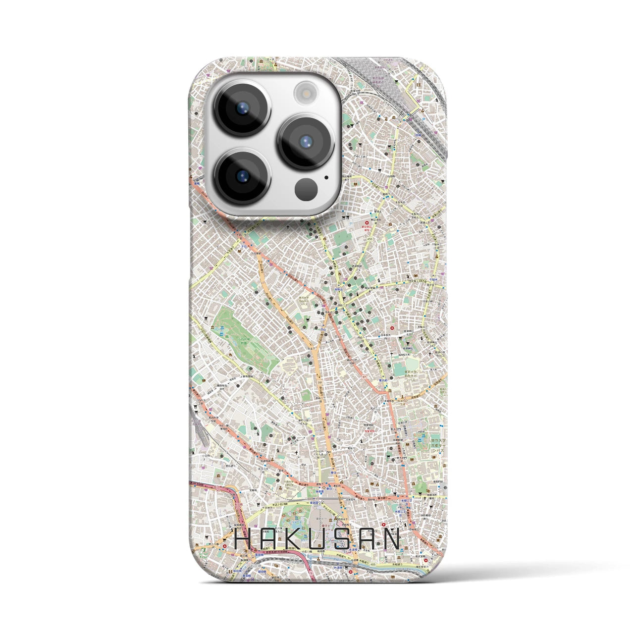 【白山(東京都)】地図柄iPhoneケース(バックカバータイプ)