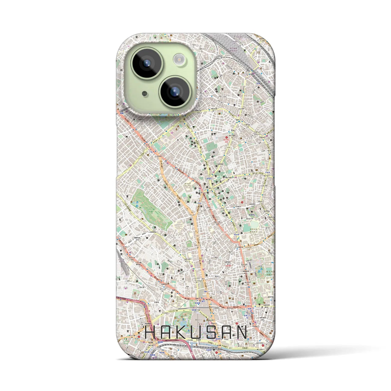 【白山(東京都)】地図柄iPhoneケース(バックカバータイプ)