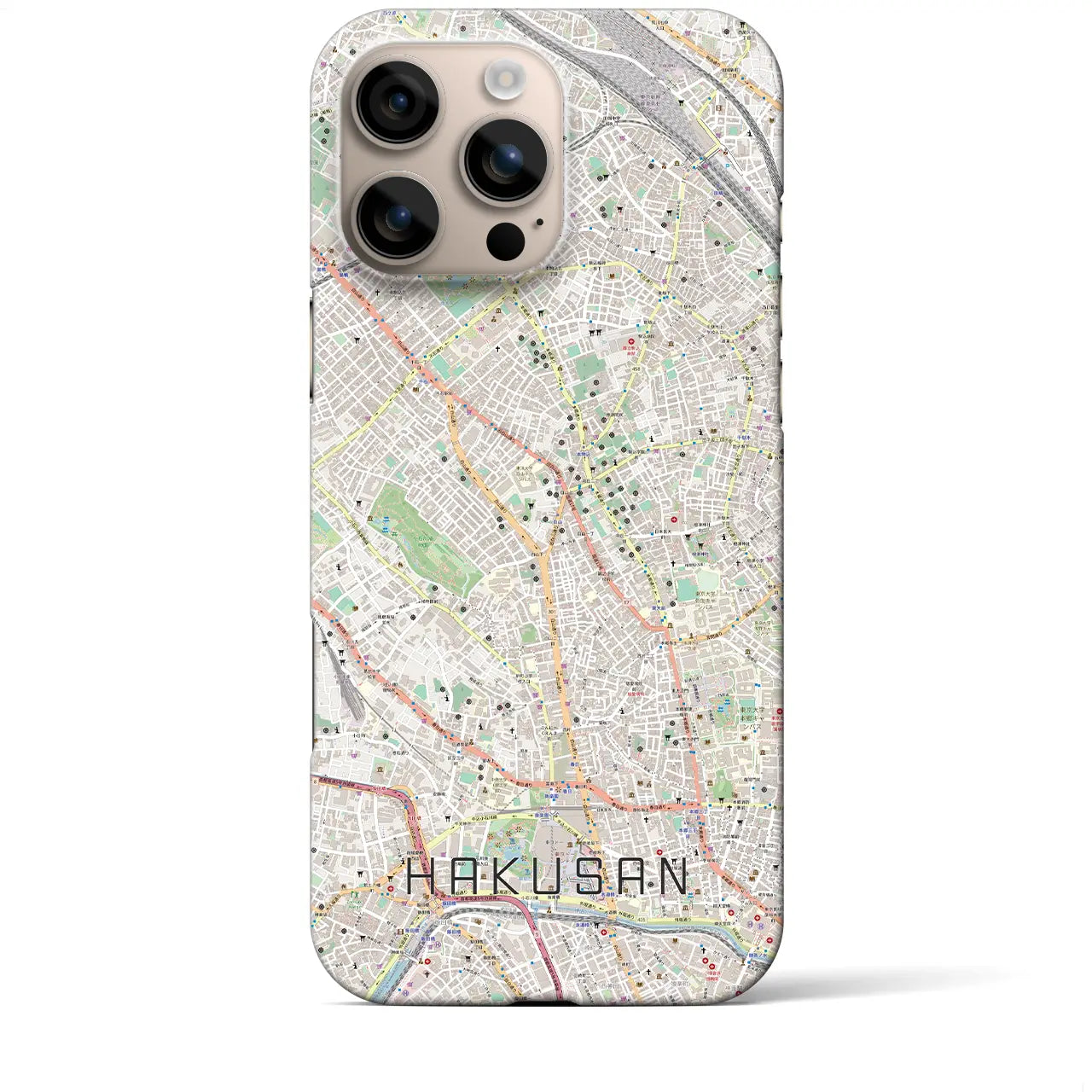 【白山(東京都)】地図柄iPhoneケース(バックカバータイプ)