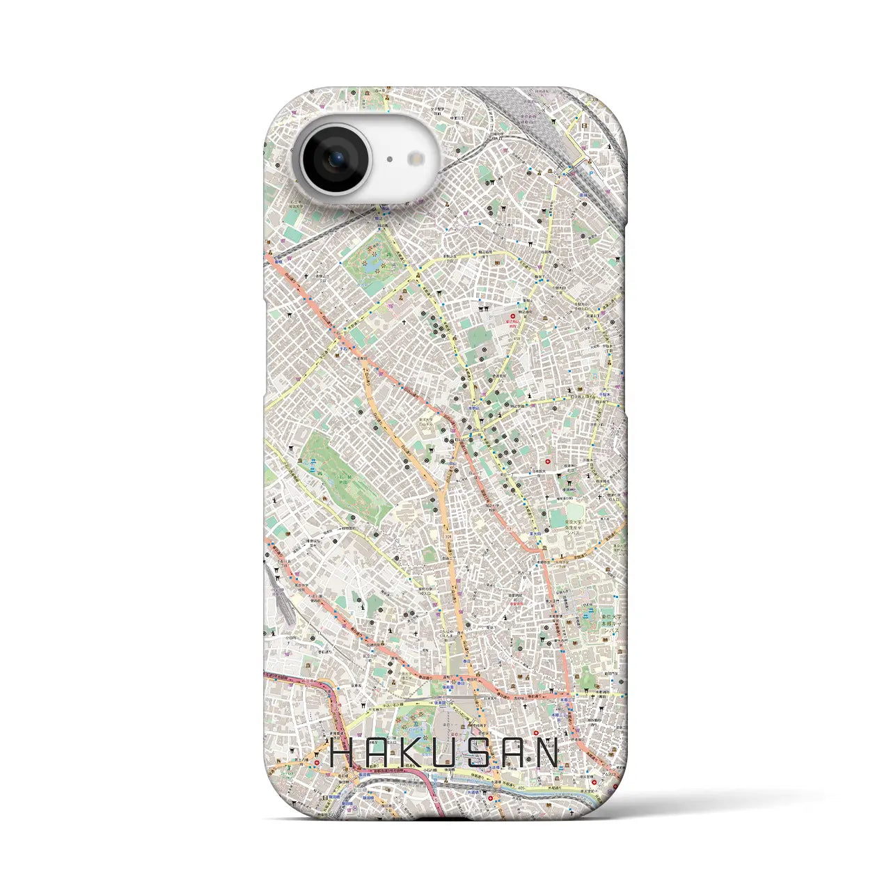 【白山(東京都)】地図柄iPhoneケース(バックカバータイプ)
