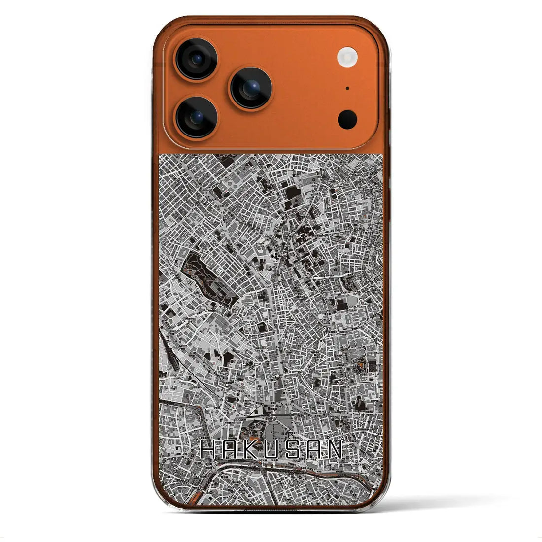 【白山(東京都)】地図柄iPhoneケース(クリアタイプ)