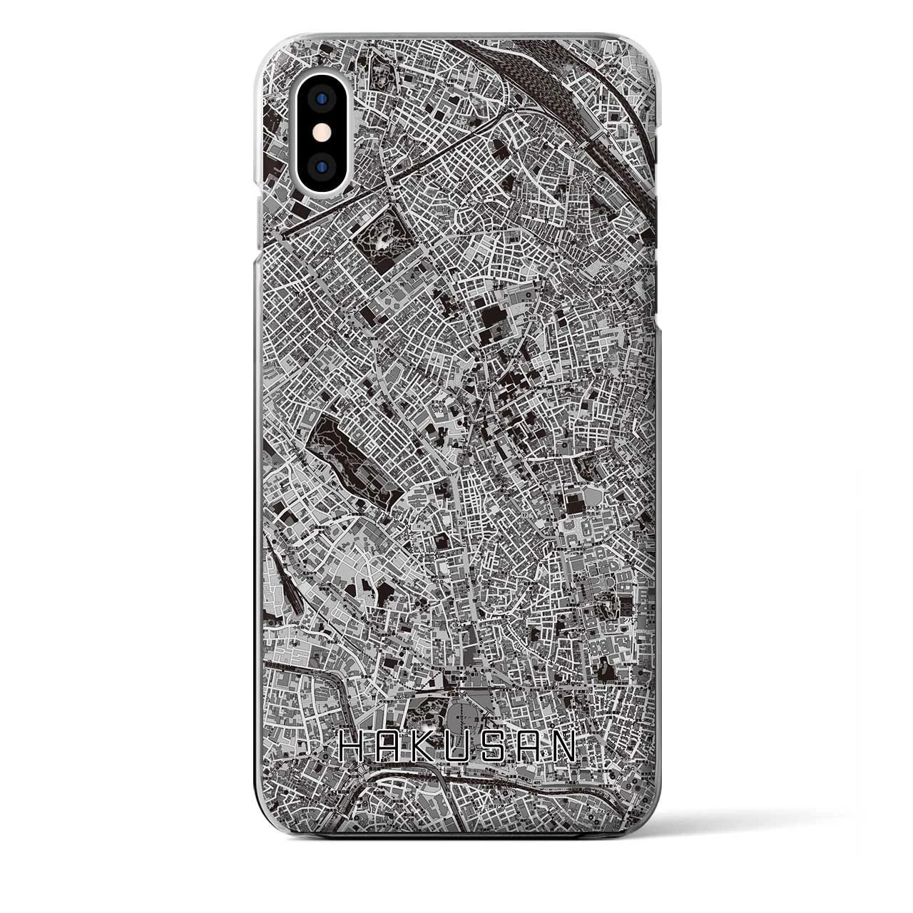 【白山(東京都)】地図柄iPhoneケース(クリアタイプ)