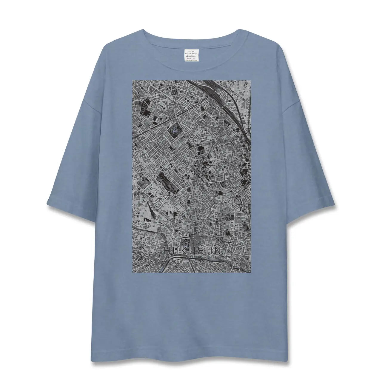【白山(東京都)】地図柄ビッグシルエットTシャツ