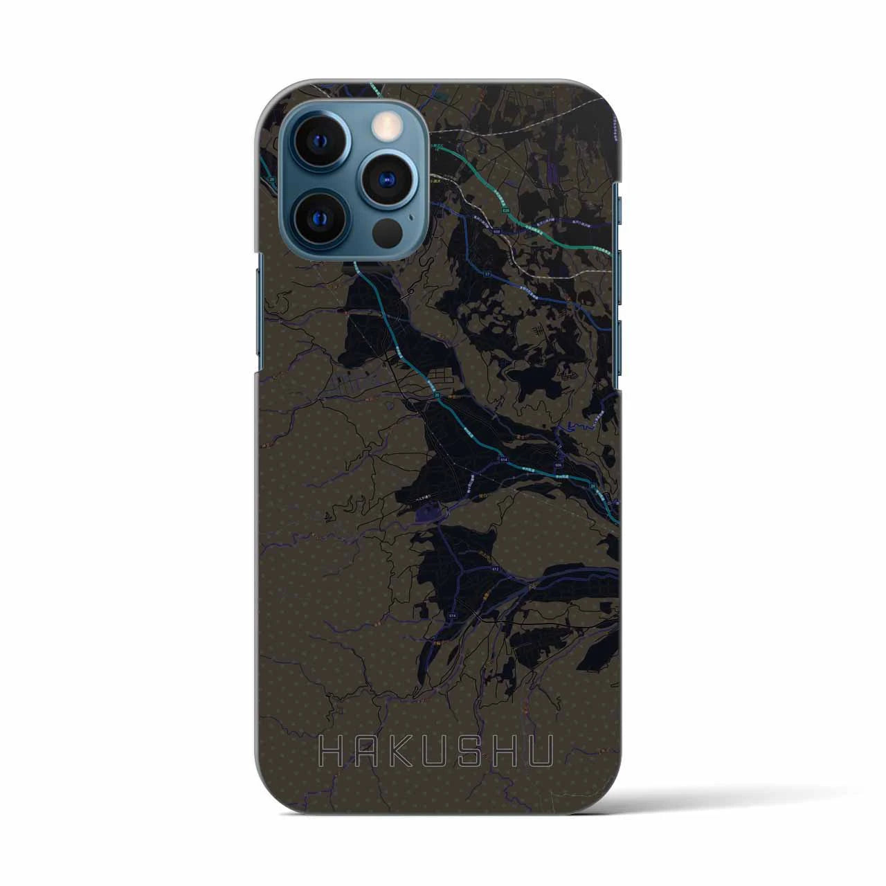 【白州(山梨県)】地図柄iPhoneケース(バックカバータイプ)