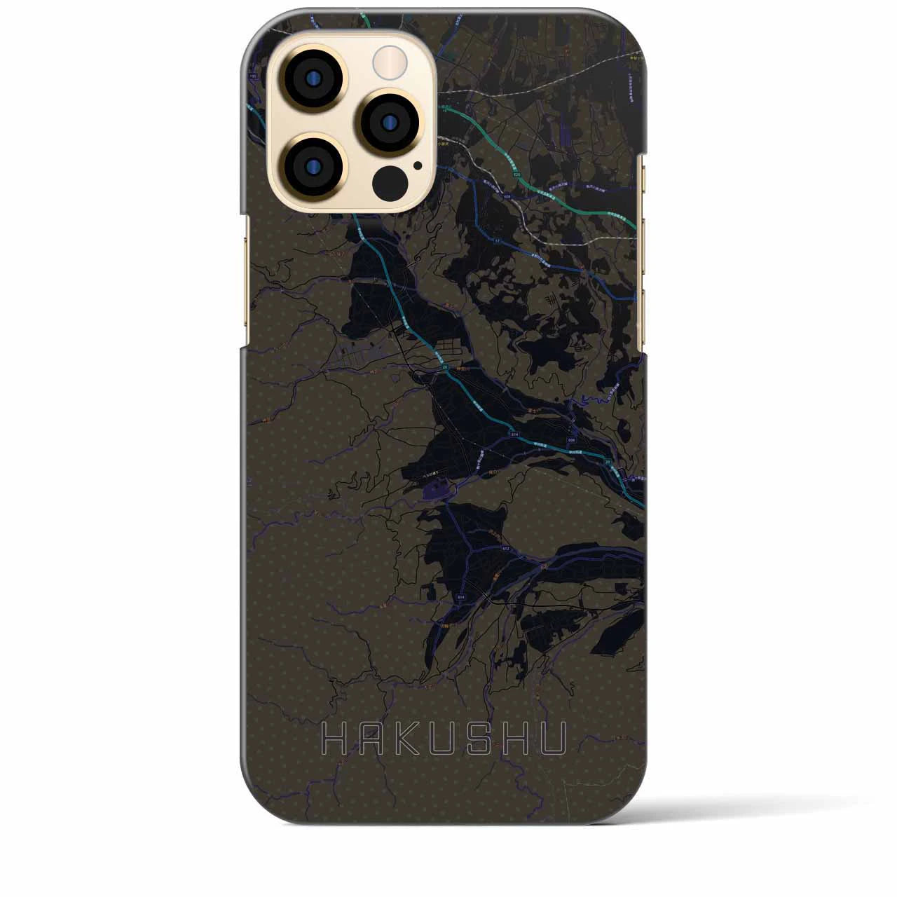 【白州(山梨県)】地図柄iPhoneケース(バックカバータイプ)